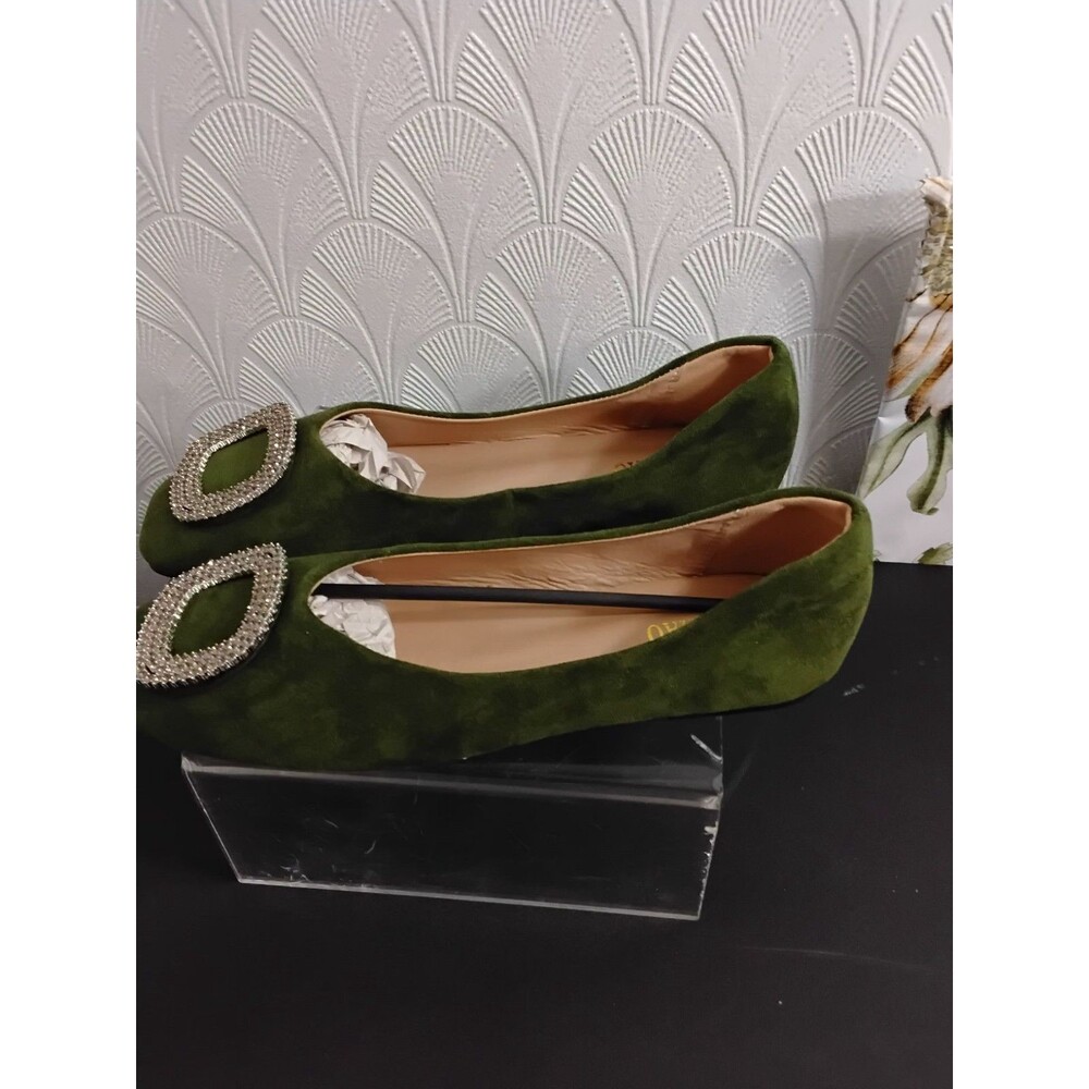 Yan Hao Women flat square toe ballet flats Size 11/43 - Picture 3 of 7